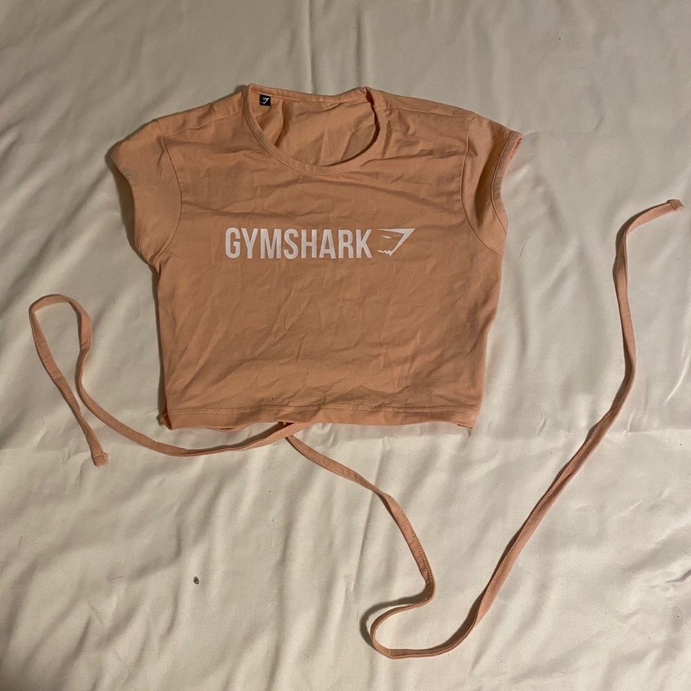 Gymshark Pink Ballet tie crop top